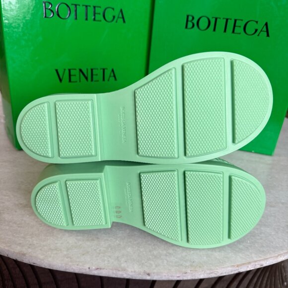 Bottega Veneta‎ 763725 Pistachio Green Men\'s Rubber Fireman Boots, 42
